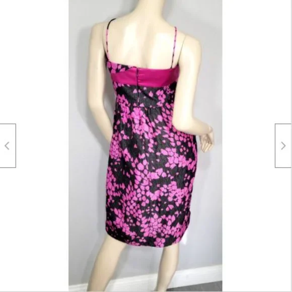 NWT Armani Collezioni Black & Pink Cocktail Dress 10
